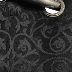 Self Print Thick Shanghai Curtain - Black 2-1