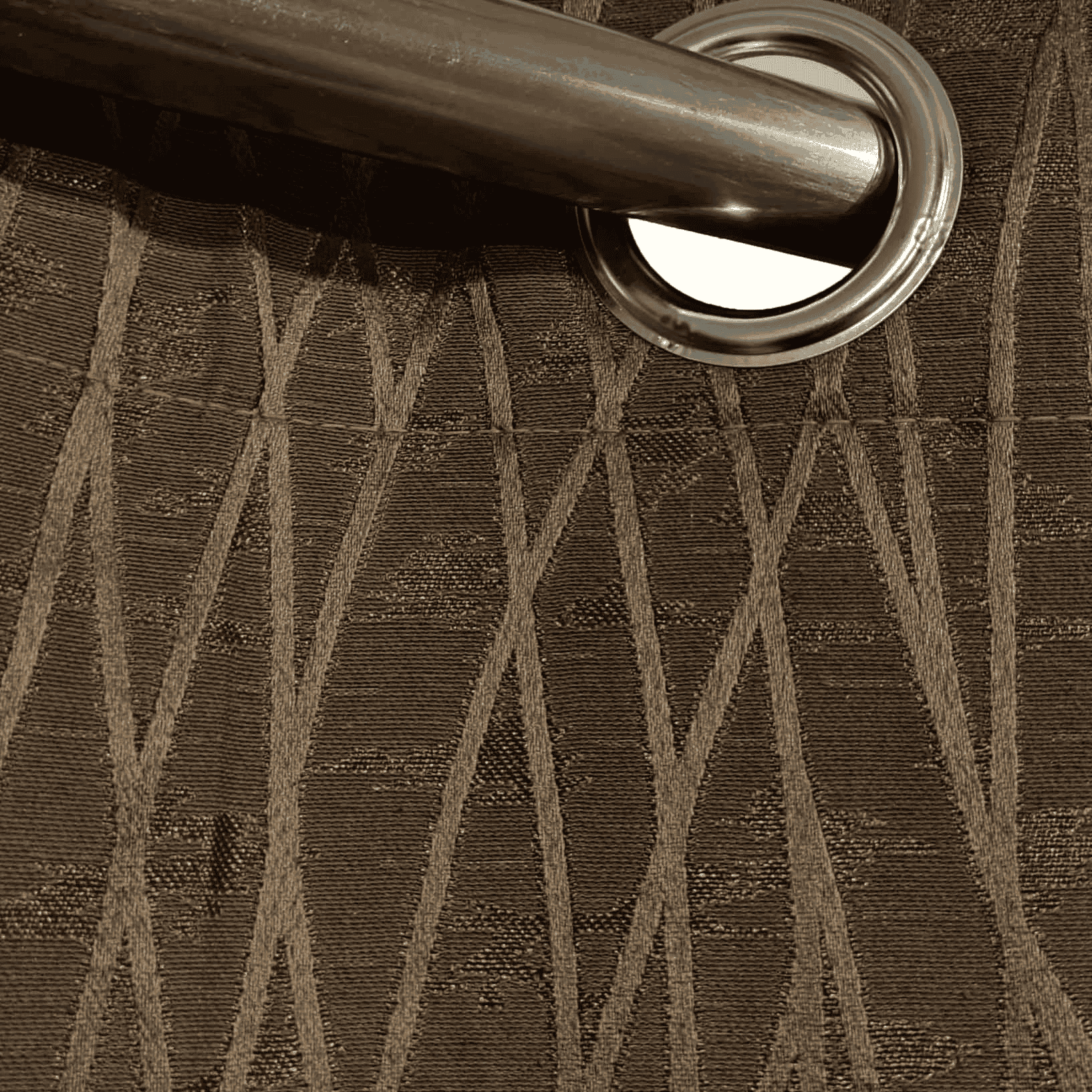 Self Print Thick Shanghai Curtain - Brown 2-2