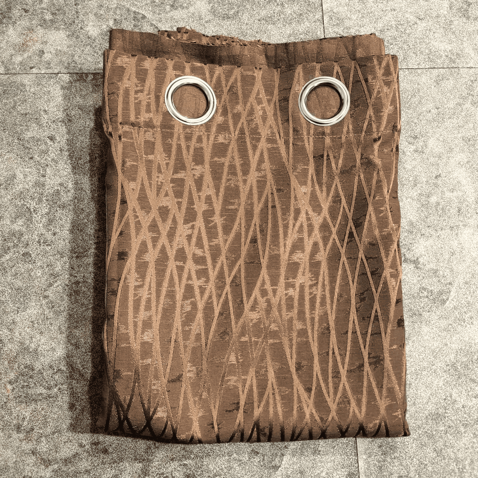 Self Print Thick Shanghai Curtain - Brown 2-4