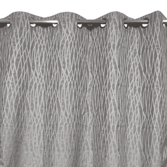Self Print Thick Shanghai Curtain - Grey 6-3