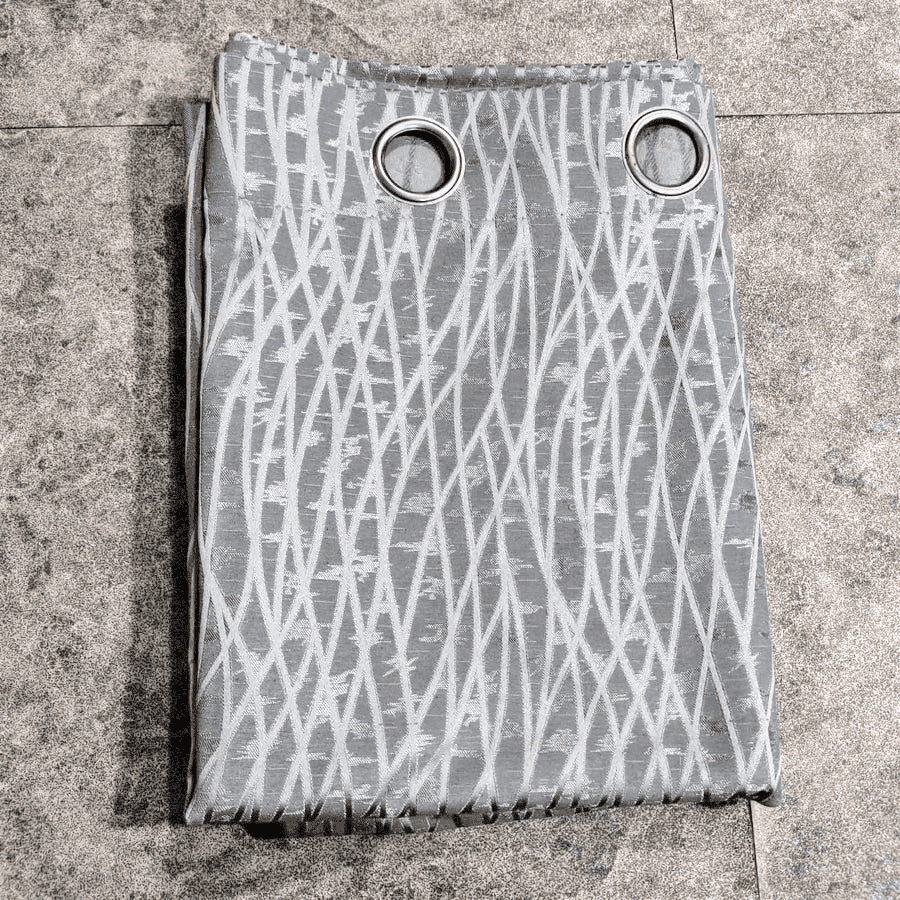 Self Print Thick Shanghai Curtain - Grey 6-4