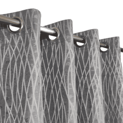 Self Print Thick Shanghai Curtain - Grey 6