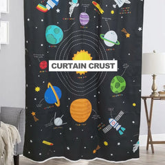 Space kids curtains