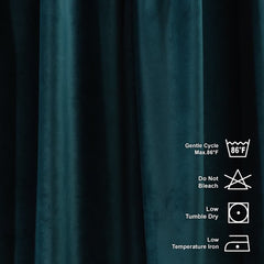 bluish cyan velvet curtains