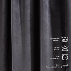 charcoal velvet curtain