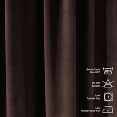 dark brown velvet curtains