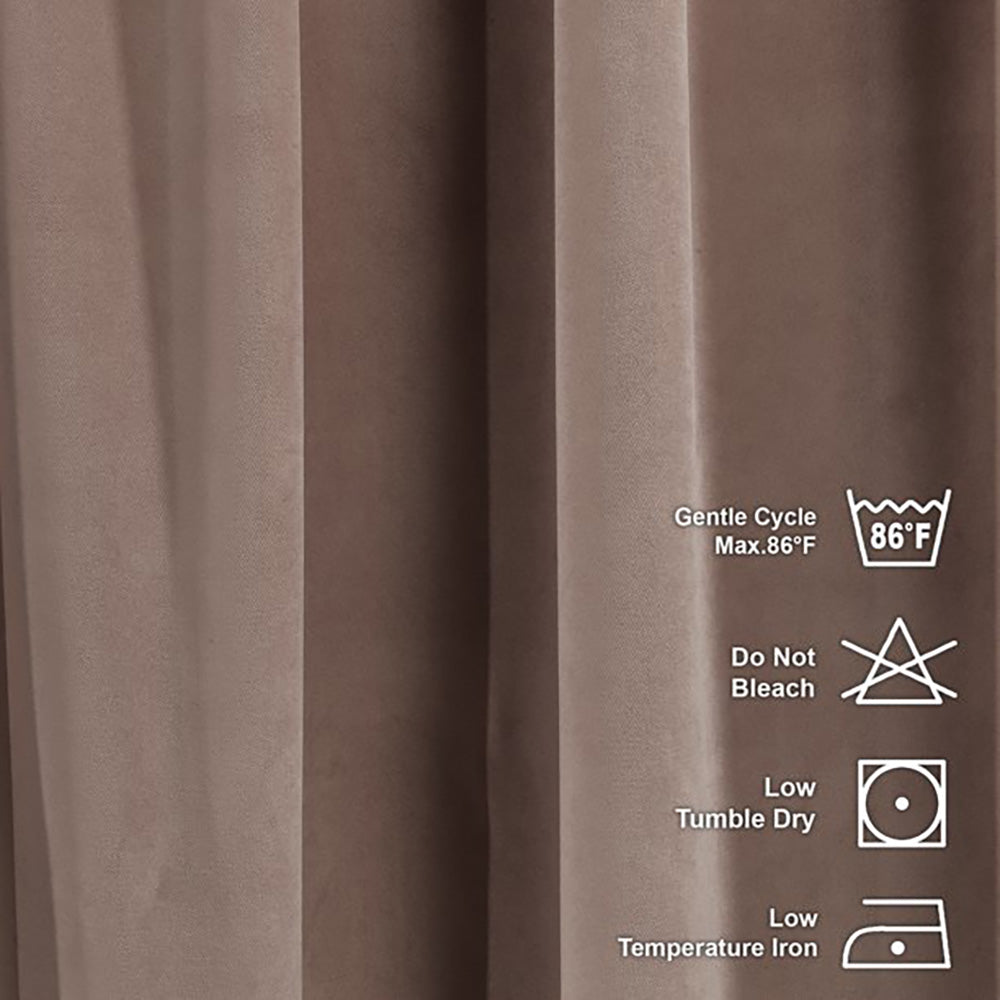 golden brown velvet curtain