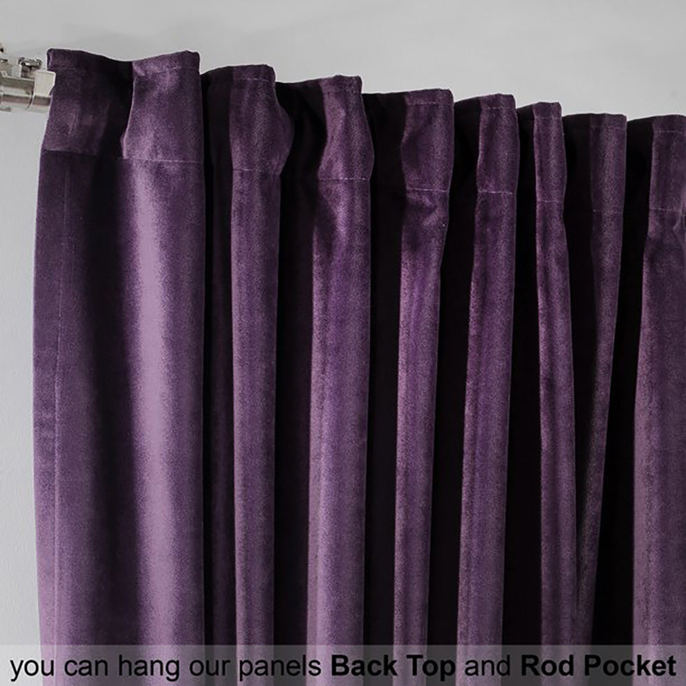 magenta velvet curtains