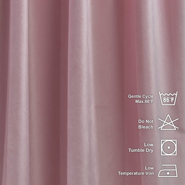 pink velvet curtain