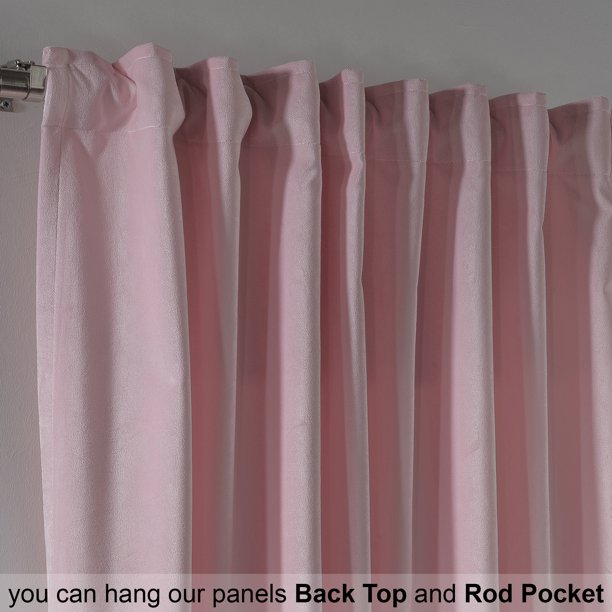 pink velvet curtains