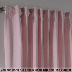 pink velvet curtains