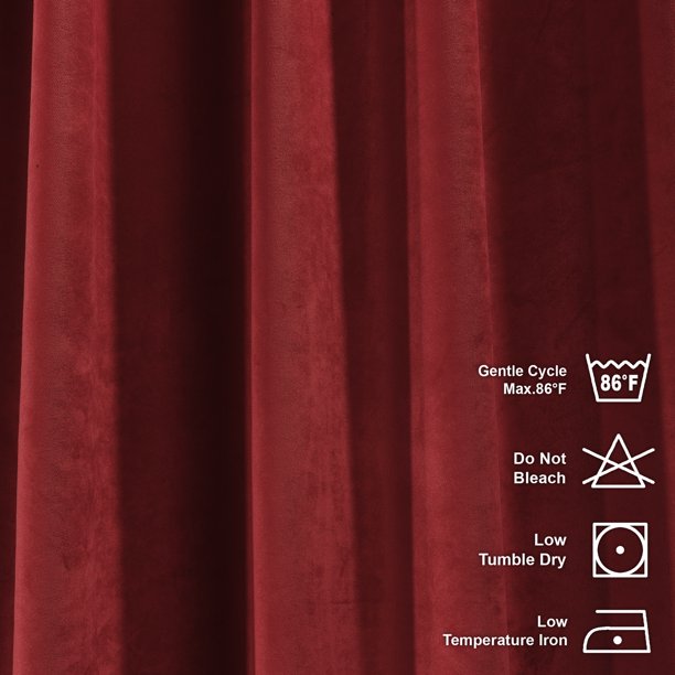 scarlet velvet curtain