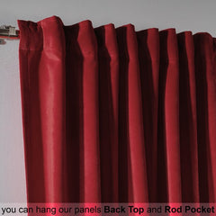 scarlet velvet curtains