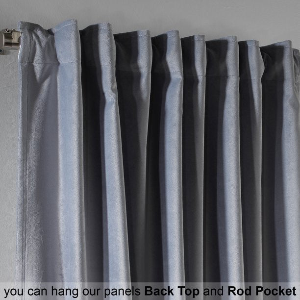 silver velvet curtains