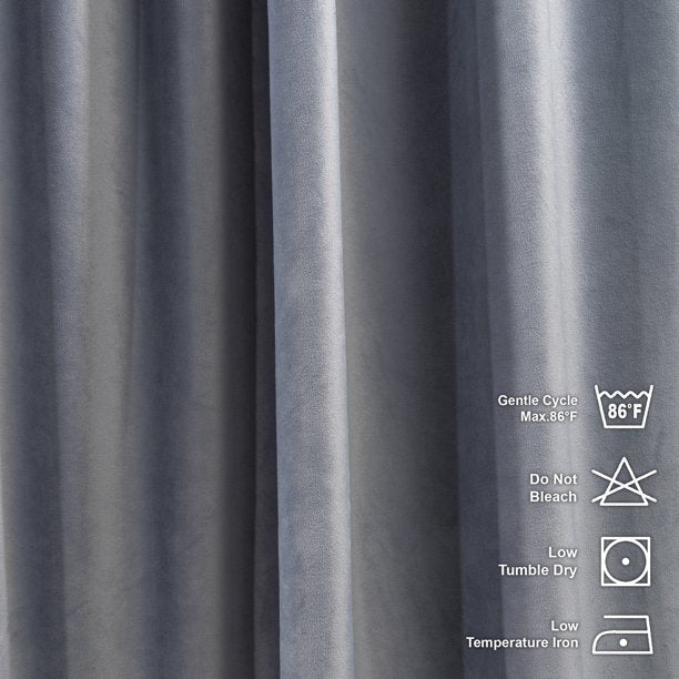 silver velvet curtain