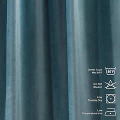 velvet curtain - maya blue