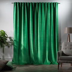 velvet curtains - Green