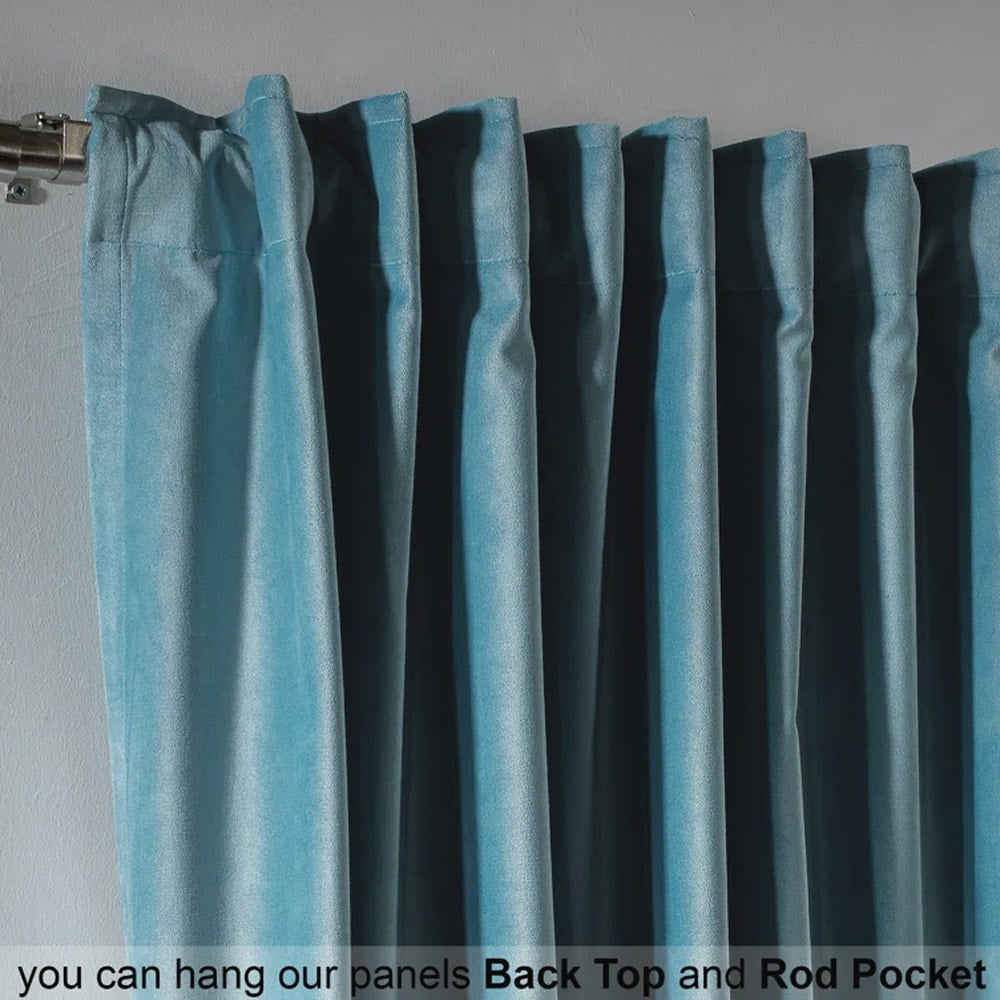 velvet curtains - maya color