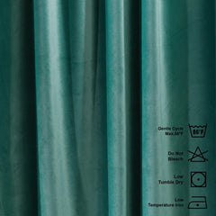 velvet curtains - teal blush