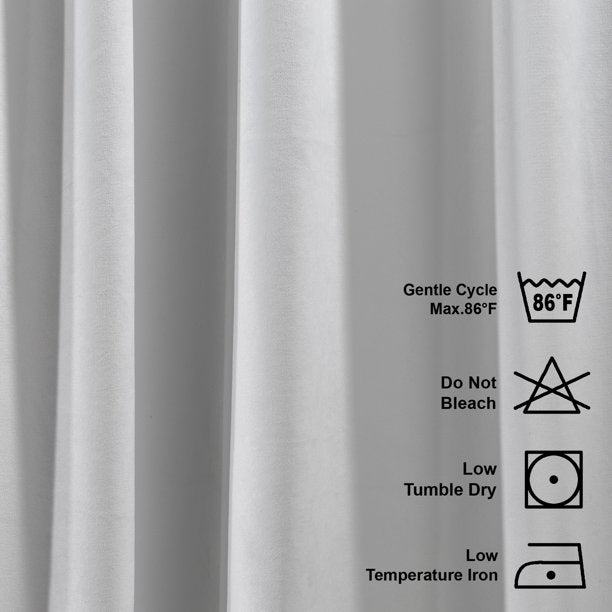 white velvet curtain