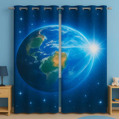world globe kids curtain