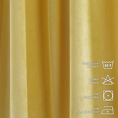 yellow velvet curtain